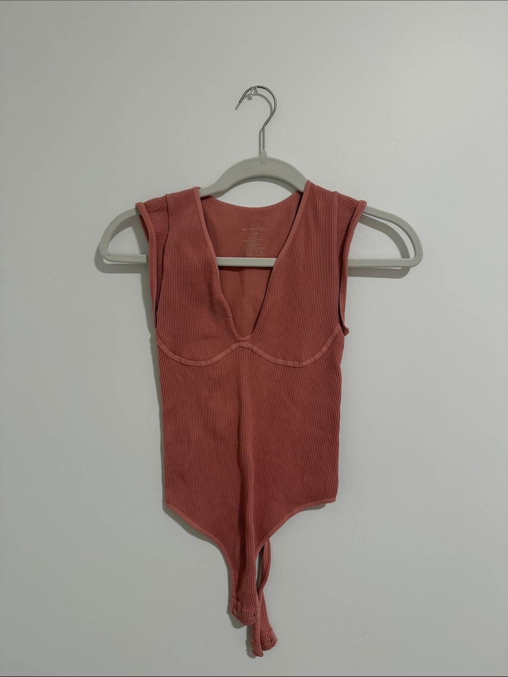intimissimi Ribbed V-Neck Bodysuit in Rose